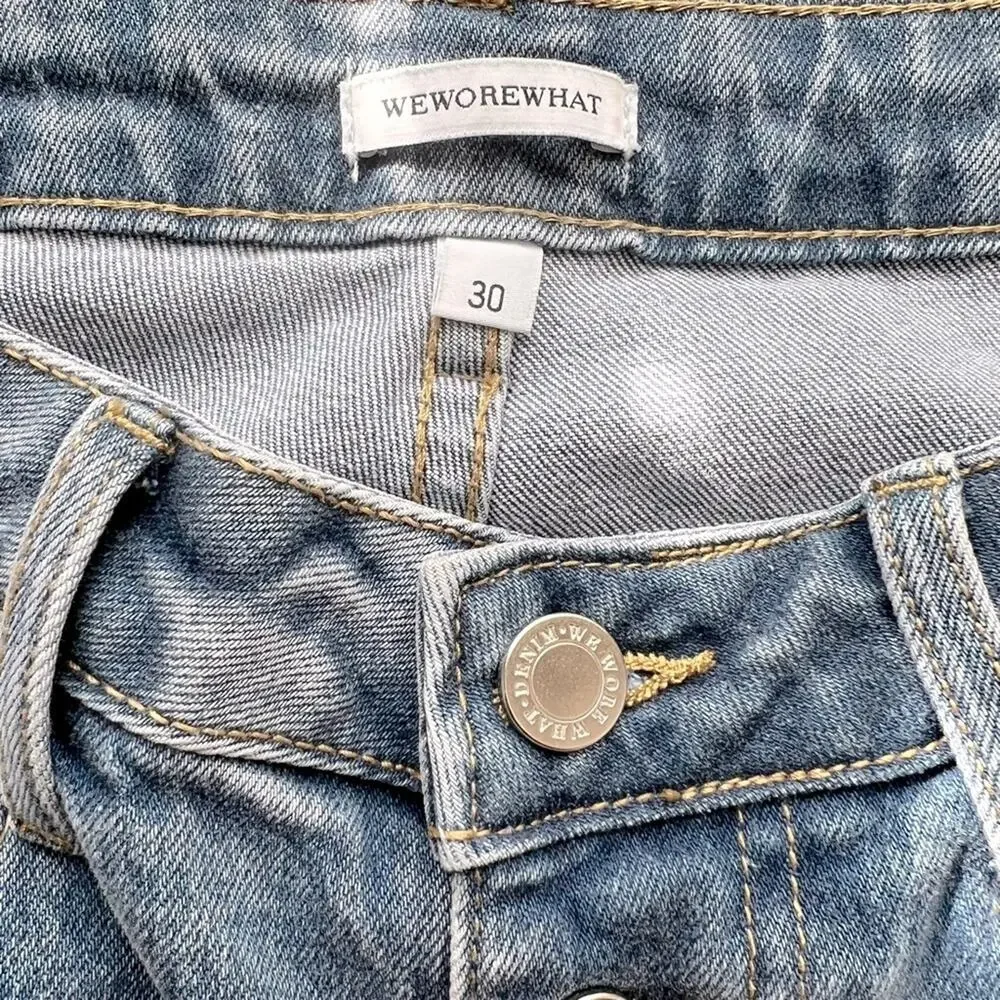 WeWoreWhat The Danielle High Rise Distressed Jeans Size 30 - Picture 4 of 12